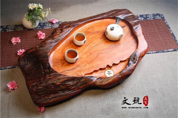 红豆杉根雕茶盘工艺简洁实木茶几根雕打磨精美艺术工艺品实用茶道-3