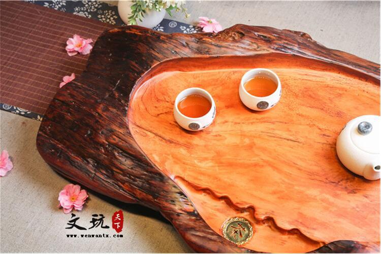 红豆杉根雕茶盘工艺简洁实木茶几根雕打磨精美艺术工艺品实用茶道-4