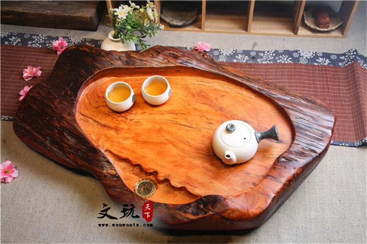 红豆杉根雕茶盘工艺简洁实木茶几根雕打磨精美艺术工艺品实用茶道-7