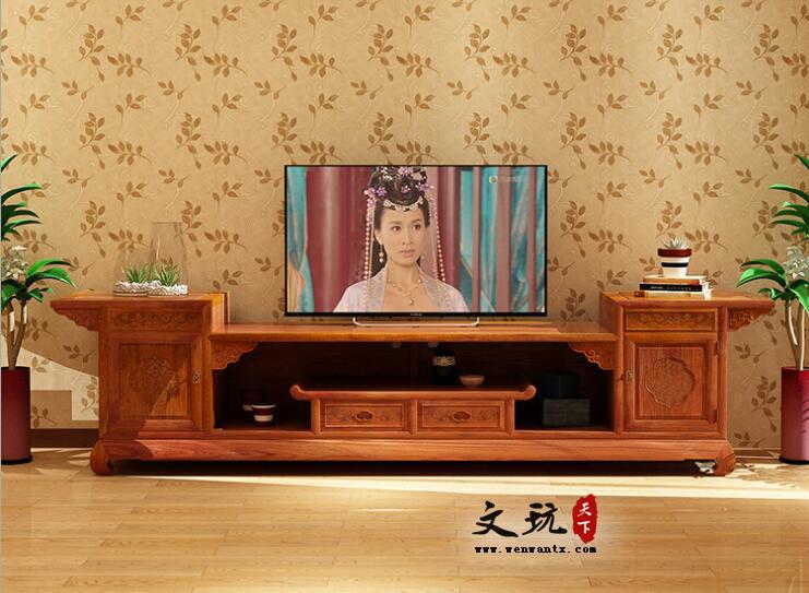飞翔电视柜古典中式客厅红木家具刺猬紫檀试听柜地柜-1