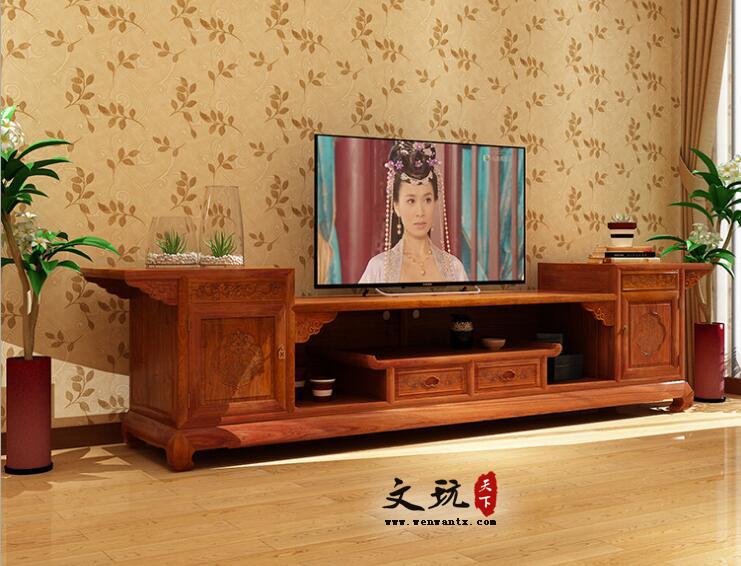 飞翔电视柜古典中式客厅红木家具刺猬紫檀试听柜地柜-2
