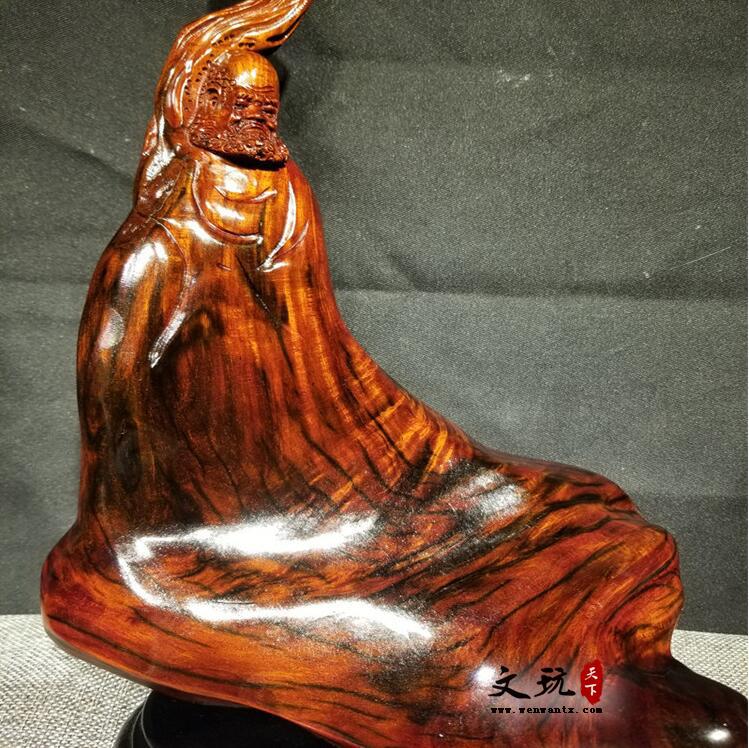 根雕创意木质工艺品红木酸枝精美雕刻人物达摩罗汉祖师-5