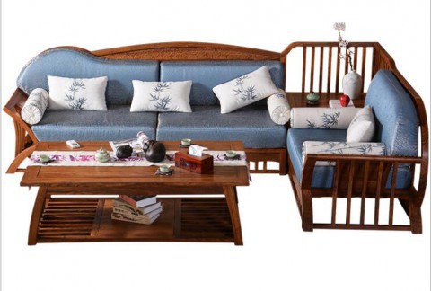 刺猬紫檀新中式西施贵妃沙发 客厅家具红木组合沙发