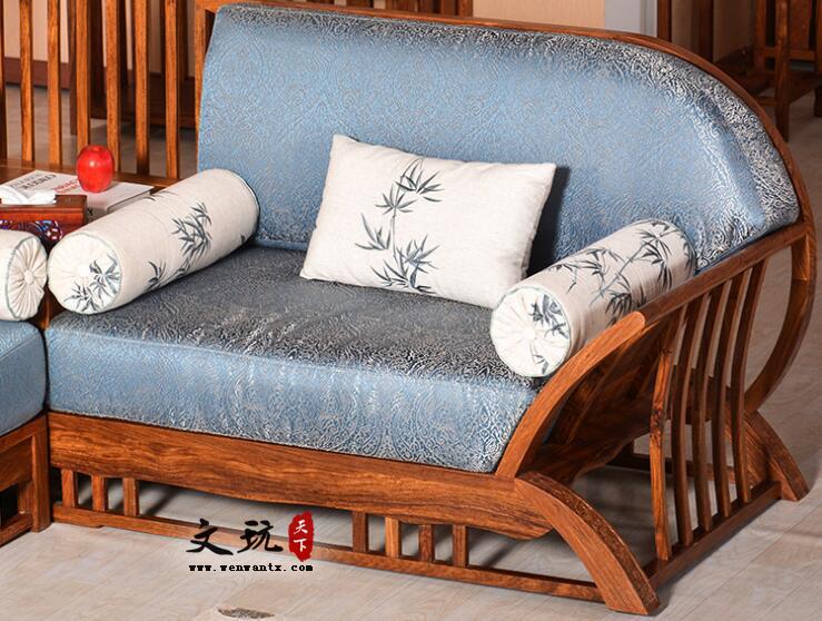 刺猬紫檀新中式西施贵妃沙发 客厅家具红木组合沙发-4