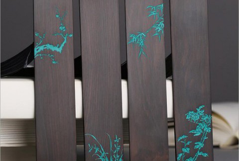 复古典中国风红木创意礼物 黑檀木质描绿文艺书签套装