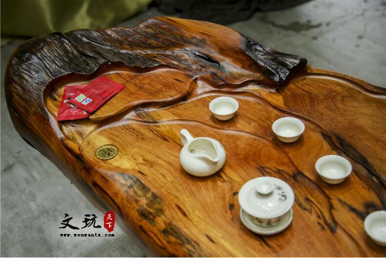 原木实木缅花木根雕茶桌茶几126-57-62cm-2