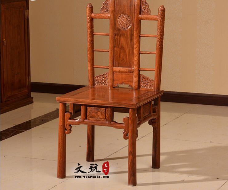 刺猬紫檀祥云长方餐台餐厅家具中式红木餐桌椅-4