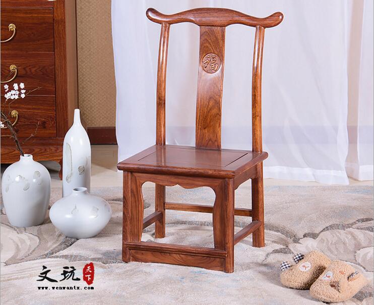 小官帽椅实木儿童椅子刺猬紫檀家具-2