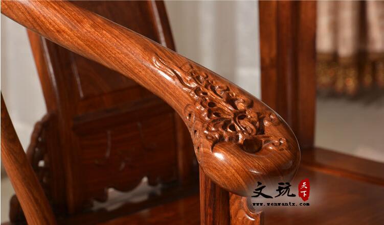古典中式椅组合三件套明式红木家具皇宫椅-7