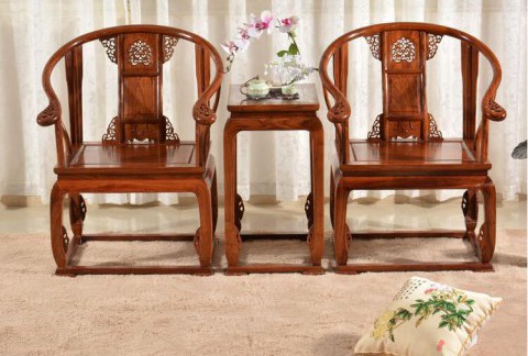 古典中式椅组合三件套明式红木家具皇宫椅