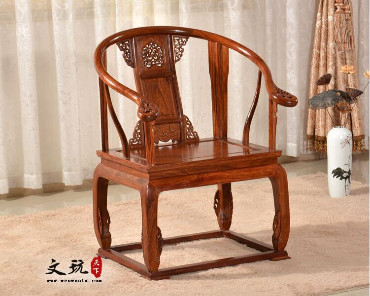 古典中式椅组合三件套明式红木家具皇宫椅-2