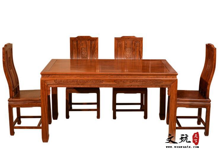 古典红木简约中式餐桌椅万字餐台餐厅家具-5