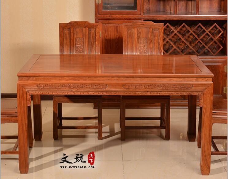 古典红木简约中式餐桌椅万字餐台餐厅家具-4